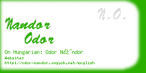 nandor odor business card